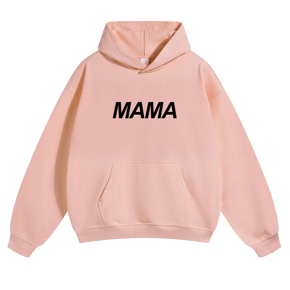 Mama Unisex Solid Color Hoodie wearishow