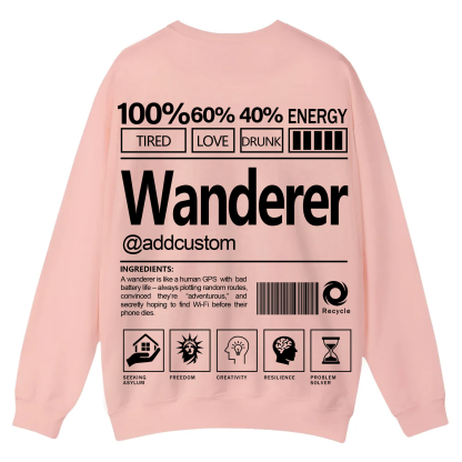 Wanderer Addcustom Unisex Fit Casual Crewneck Sweatshirt