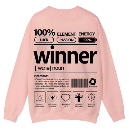 Winner Unisex Fit Casual Crewneck Sweatshirt