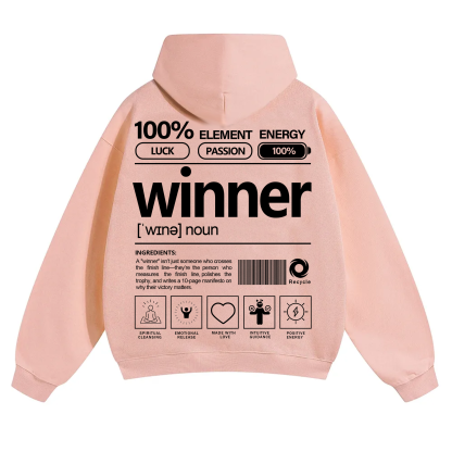 Winner Unisex Fit Solid Color Hoodie