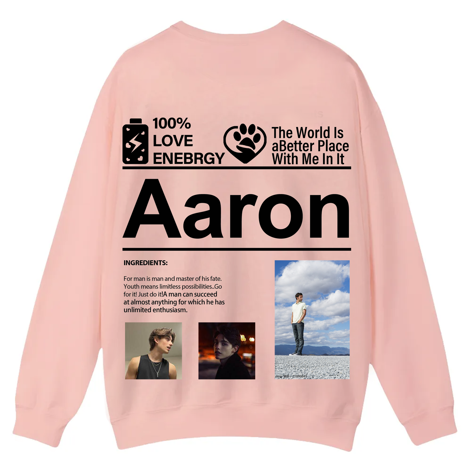 Design your own clothing pattern Unisex Fit Casual Crewneck Sweatshirt