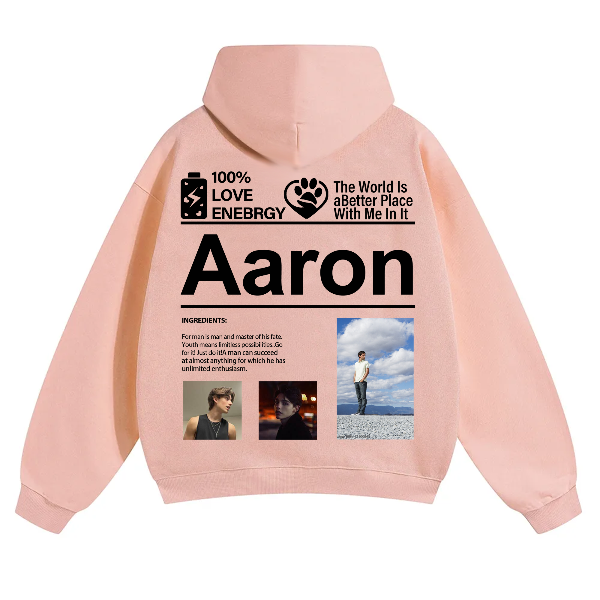 Design your own clothing pattern Unisex Fit Solid Color Hoodie