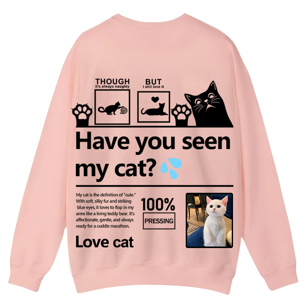 Cat Trick Customized Unisex Casual Crewneck Sweatshirt wearishow