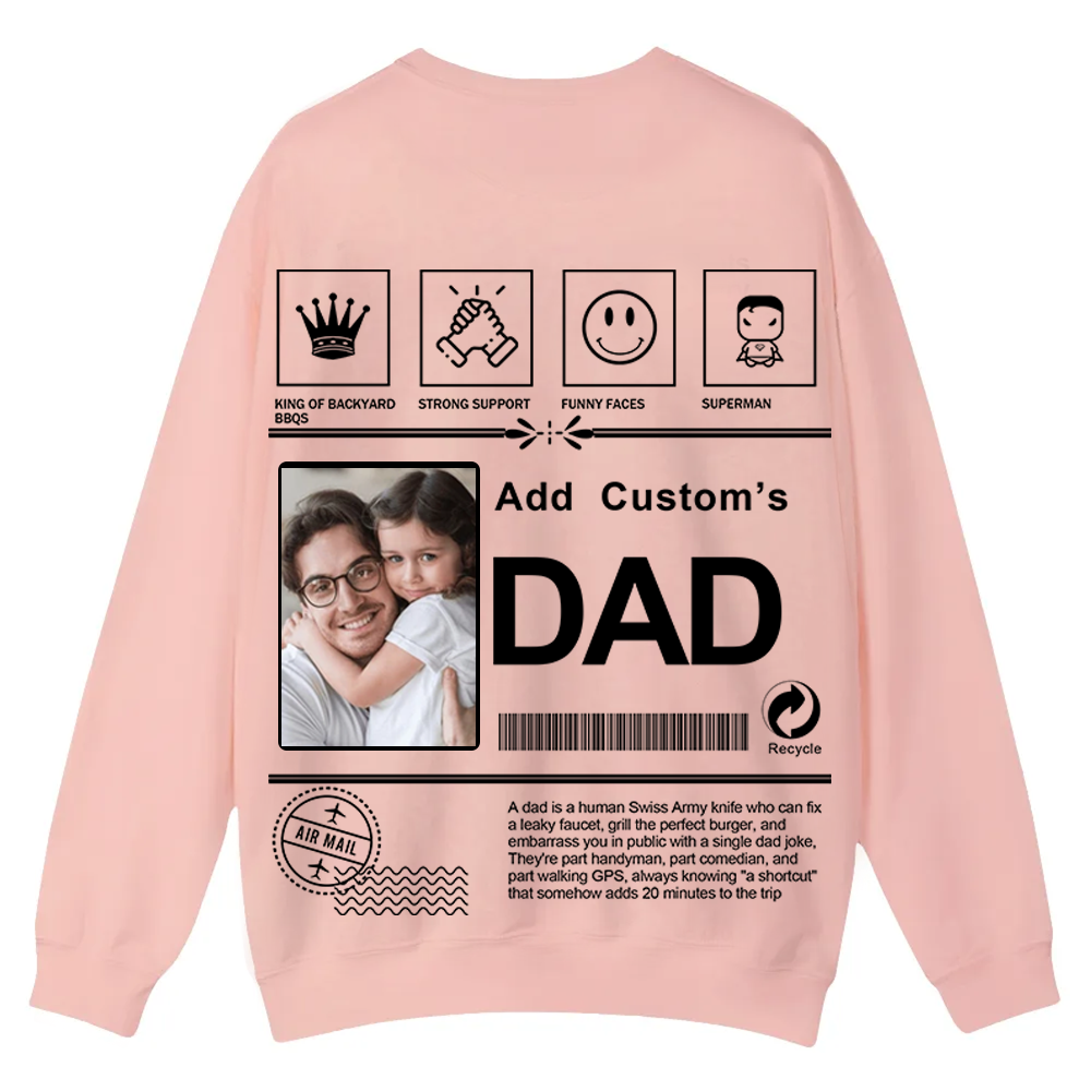 DAD Custom Casual Crewneck Sweatshirt wearishow