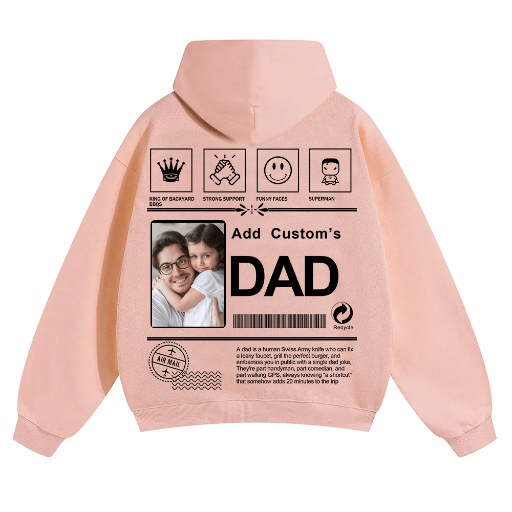 DAD Custom Solid Color Hoodie wearishow