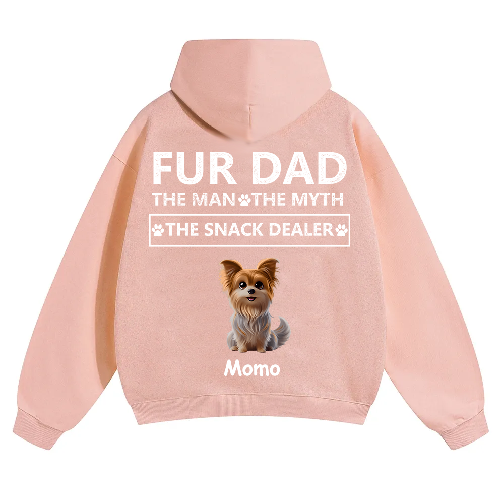 Fur Dad The Man The Myth The Snack Dealer - Personalized Custom Unisex Hoodie