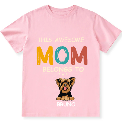 This Awesome Mom/Dad Belongs To - Personalized Custom Unisex T-shirt