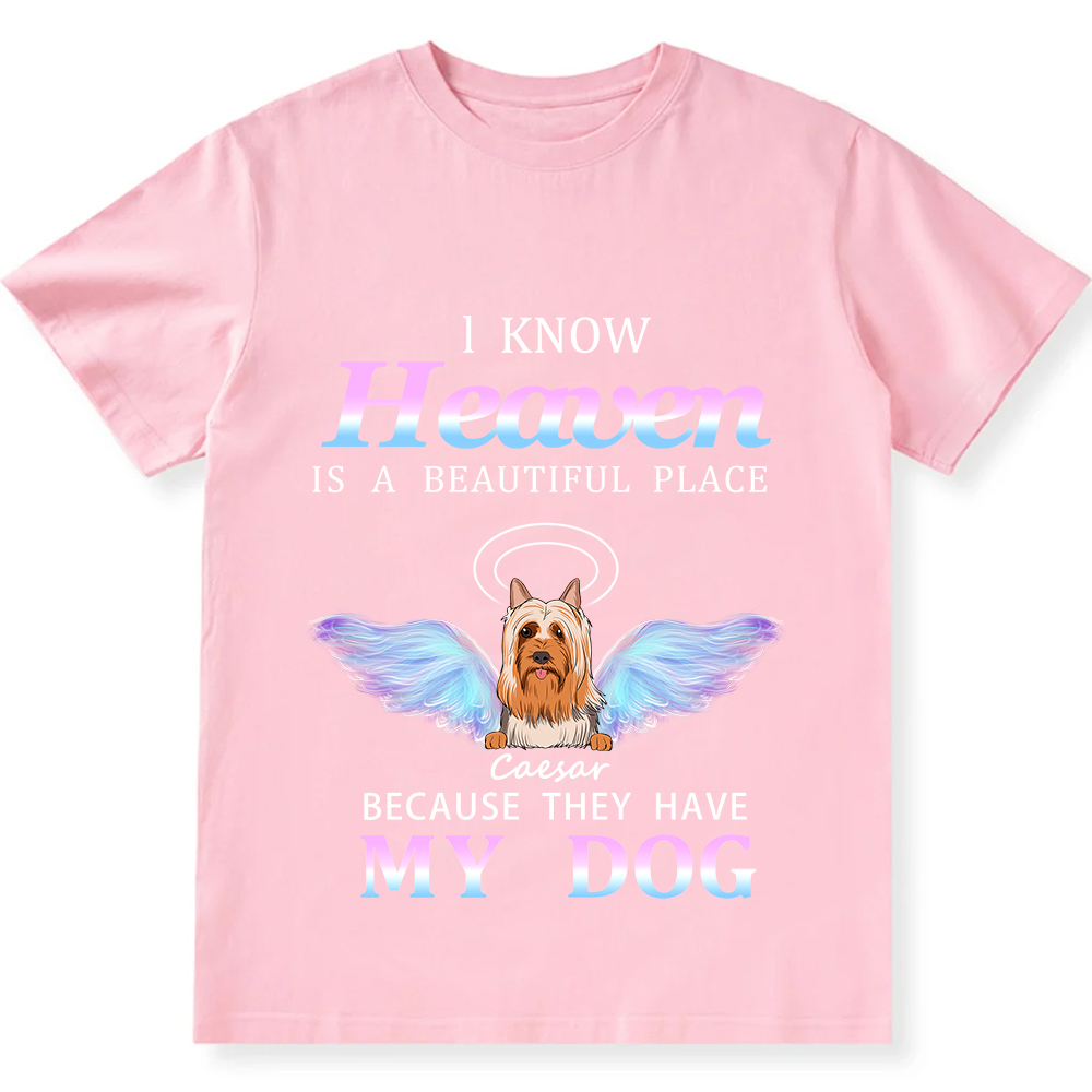 Heaven Is A Beautiful Place  - Personalized Custom Unisex T-shirt