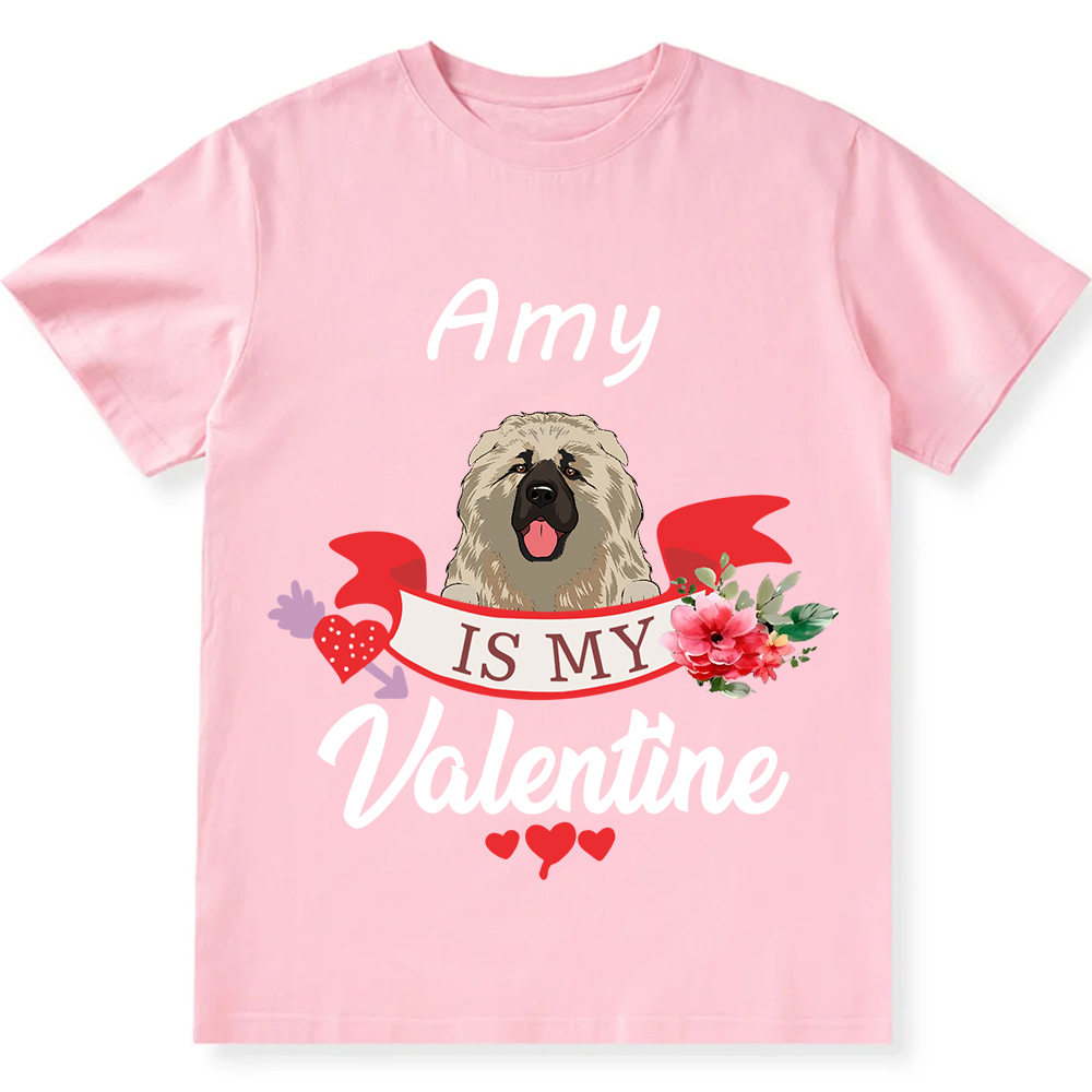 My Dog Is My Valentine Lover - Personalized Custom Unisex T-shirt