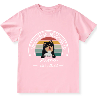 This Human Belongs To - Personalized Custom Unisex T-shirt