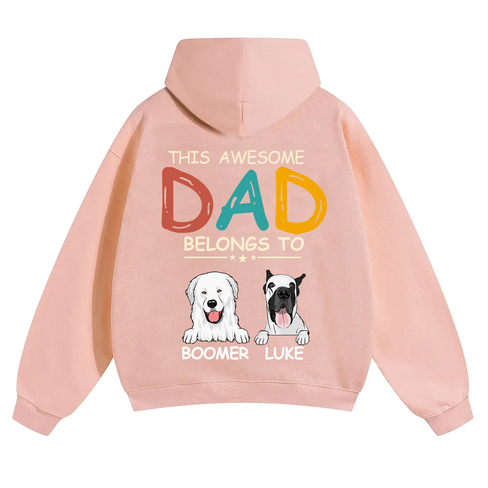 This Awesome Mom/Dad Belongs To - Personalized Custom Unisex Hoodie