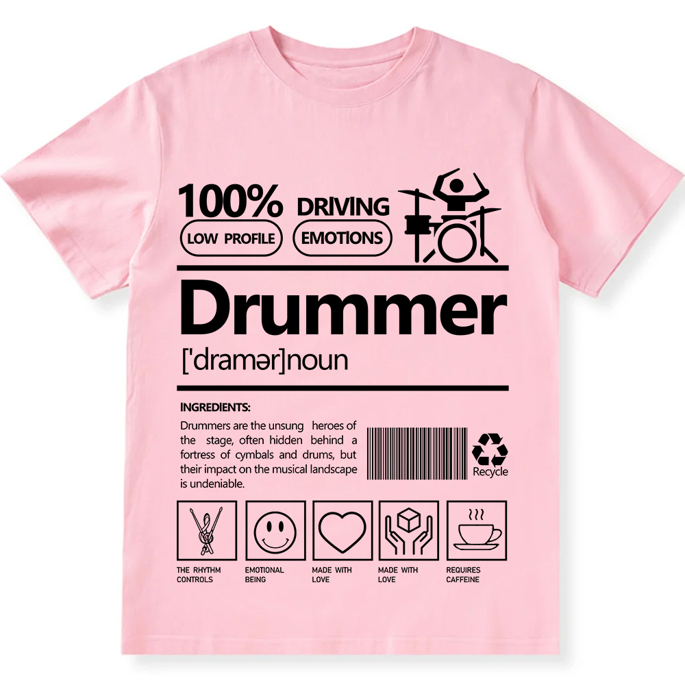 Drummer Unisex Fit Washed T-Shirt wearishow