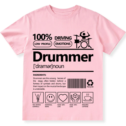 Drummer Unisex Fit Washed T-Shirt wearishow