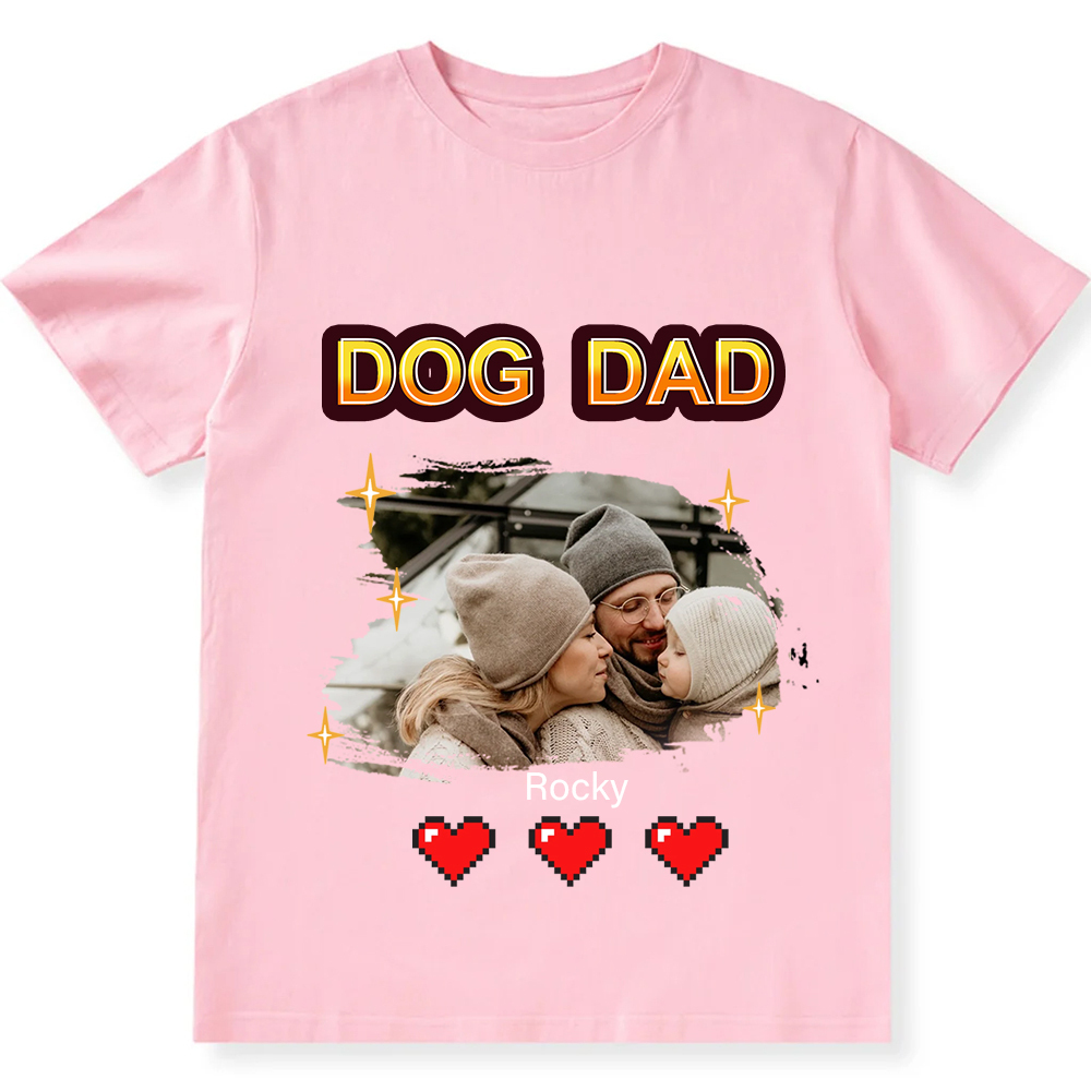 Dog Mom Pixel Photo - Personalized Custom Unisex Fit T-Shirt wearishow