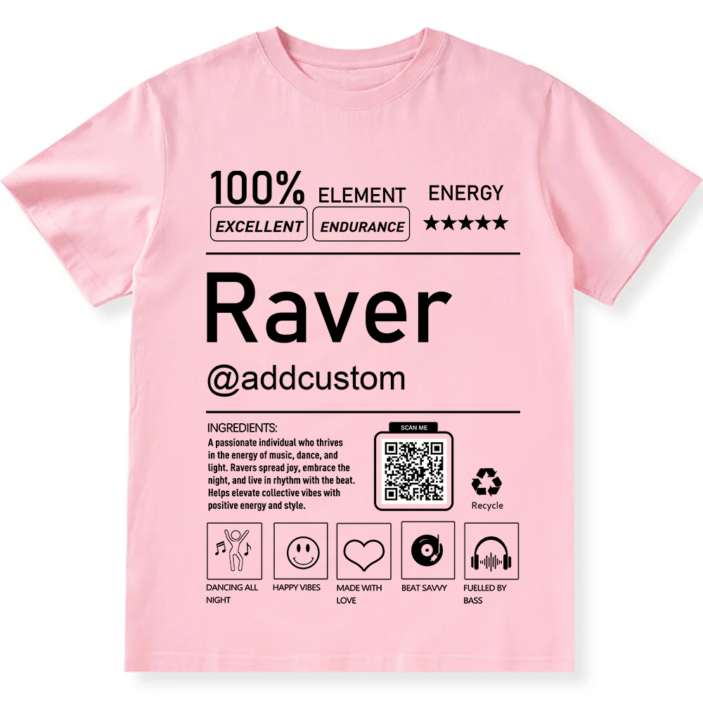 Ravel QR Code Personalized Custom Unisex Fit T-Shirt wearishow