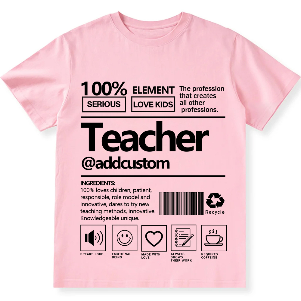 Teacher Addcustom- Personalized Custom Unisex Fit T-Shirt wearishow