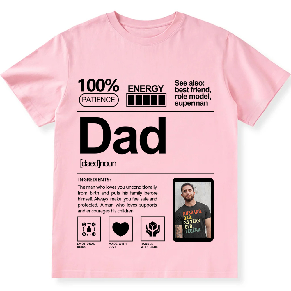 Addcustom  Photo Dad Personalized Custom Unisex Fit T-Shirt wearishow