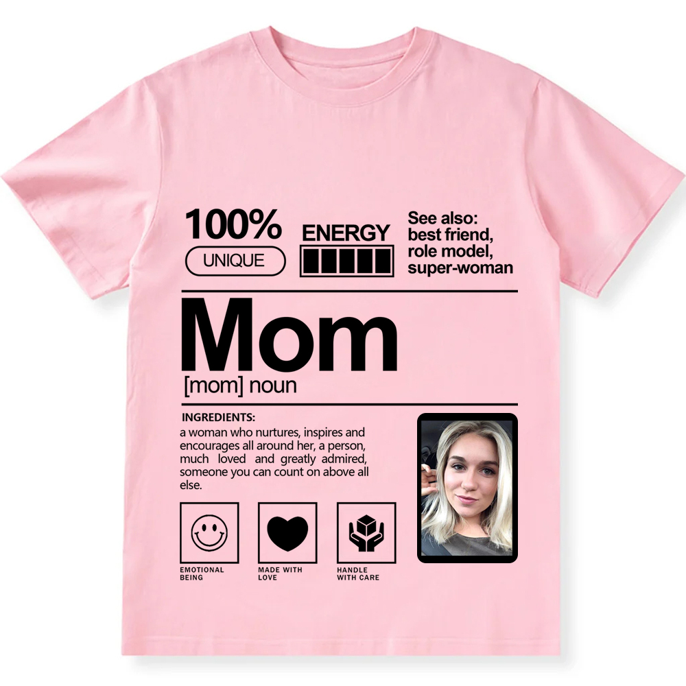 Addcustom  Photo Mom Personalized Custom Unisex Fit T-Shirt wearishow