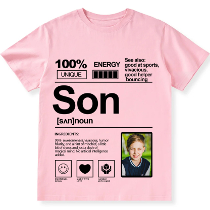 Addcustom  Photo Son Personalized Custom Unisex Fit T-Shirt wearishow