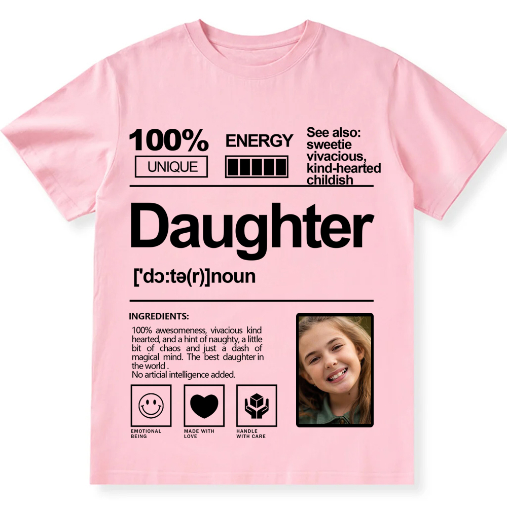 Addcustom  Photo Dauthter Personalized Custom Unisex Fit T-Shirt wearishow