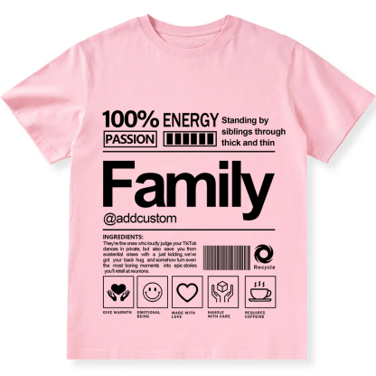 Addcustom Family Personalized Custom Unisex Fit T-Shirt wearishow