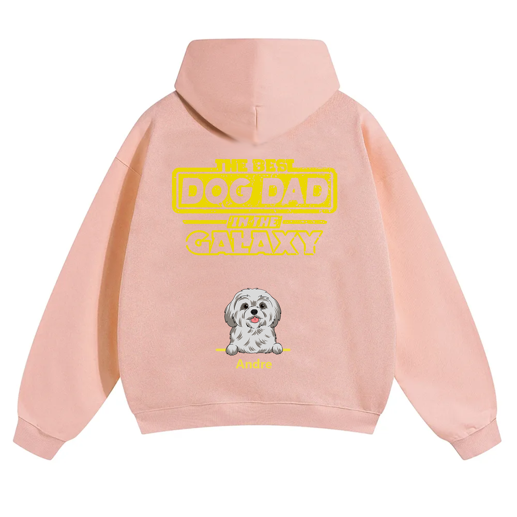 The Best Dog Dad In The Galaxy - Personalized Custom Unisex Hoodie
