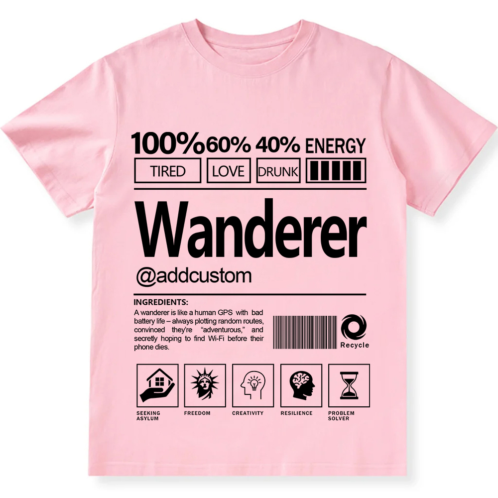 Addcustom Wanderer Personalized Custom Unisex Fit T-Shirt wearishow