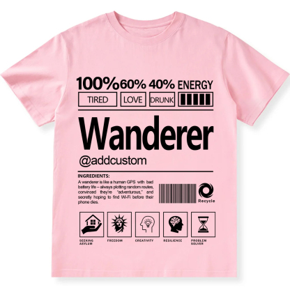 Addcustom Wanderer Personalized Custom Unisex Fit T-Shirt wearishow