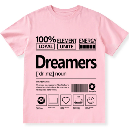 Dreamers Unisex Fit Cotton T-Shirt wearishow