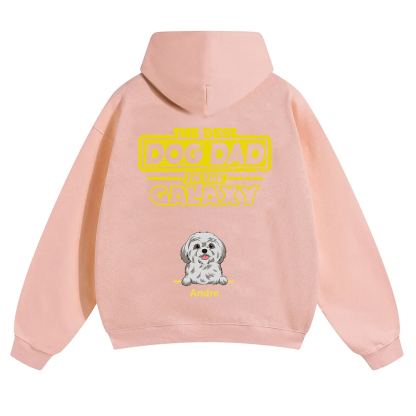 The Best Dog Dad In The Galaxy - Personalized Custom Unisex Hoodie
