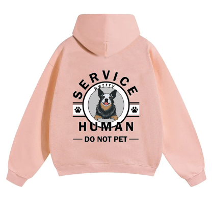 Wearishow Service Human, Do Not Pet - Personalized Custom Hoodie 