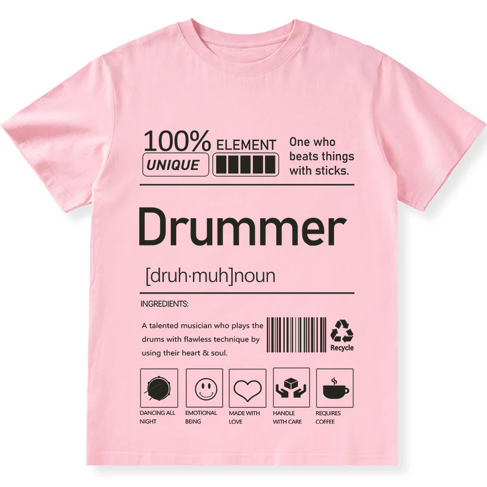 Drummer  Unisex Fit Cotton T-Shirt wearishow