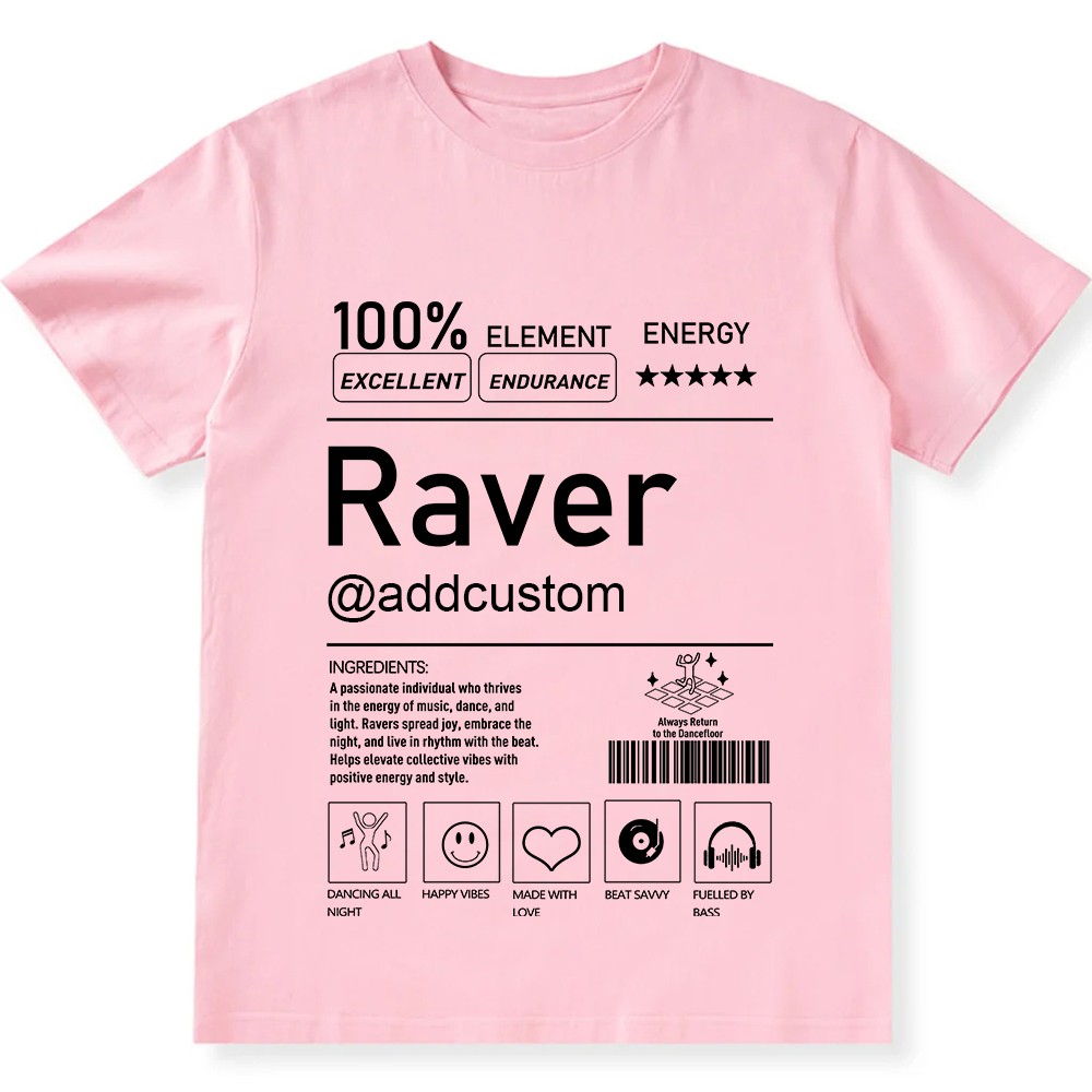 Raver Custom Unisex Fit Cotton T-Shirt wearishow