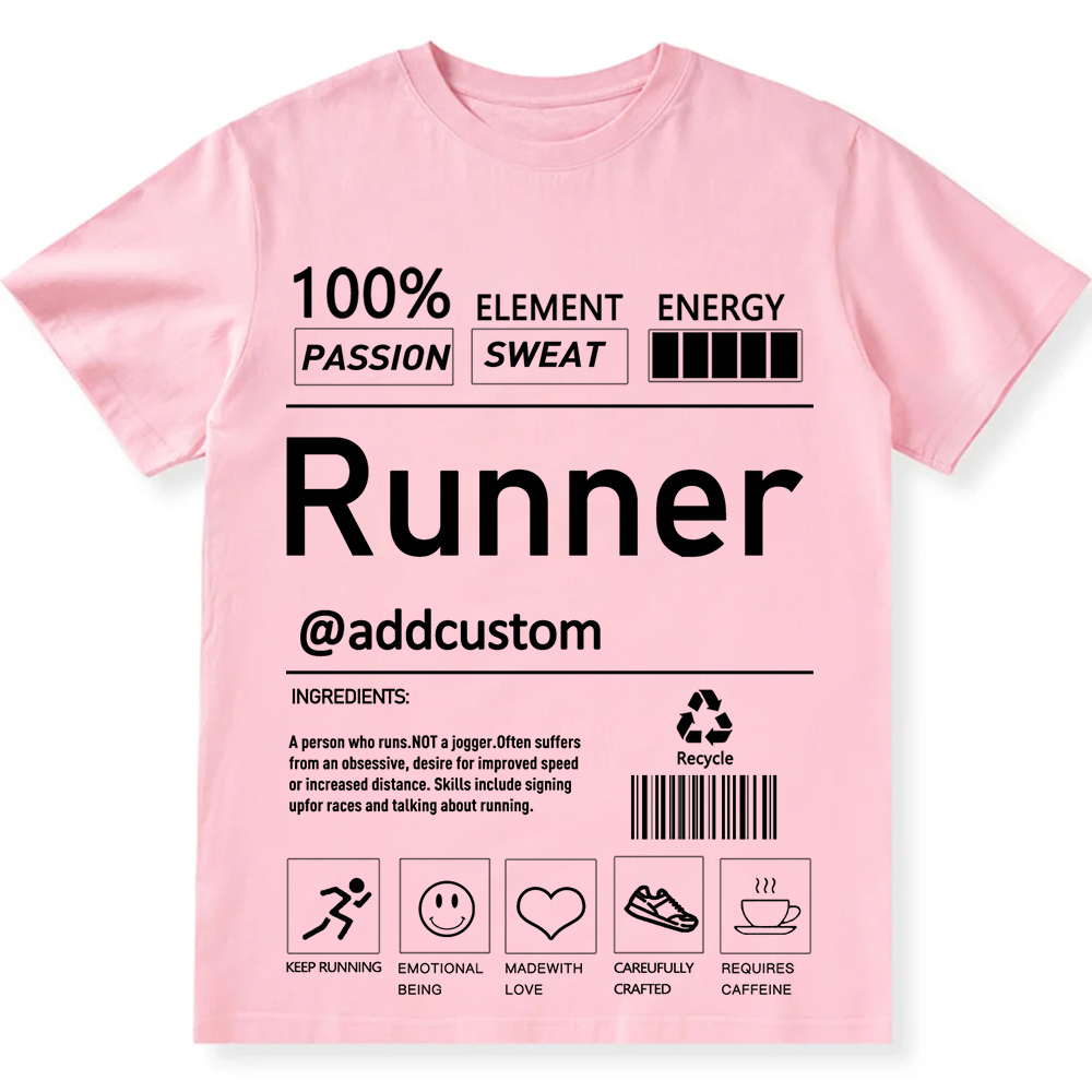 Runner  Custom Unisex Fit Cotton T-Shirt wearishow