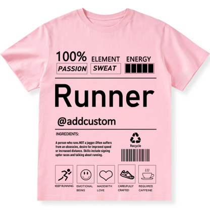 Runner  Custom Unisex Fit Cotton T-Shirt wearishow