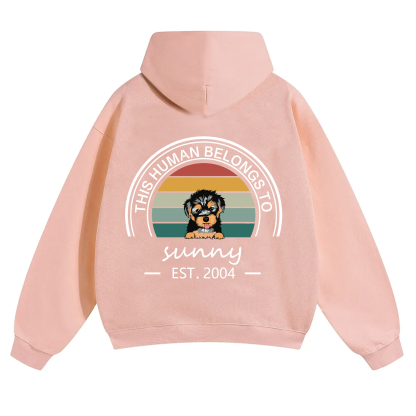 This Human Belongs To 3 - Personalized Custom Unisex Hoodie