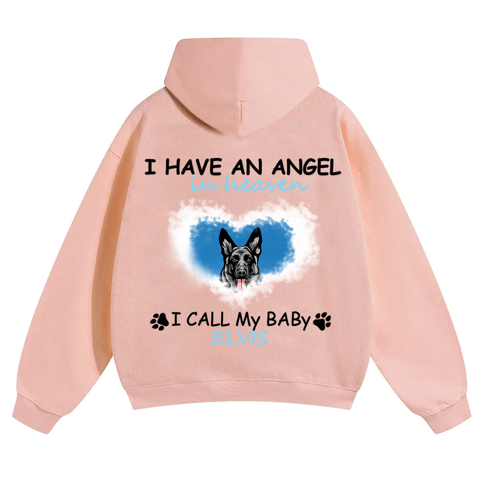 Have An Angel In Heaven - Personalized Custom Unisex Soild Color Hoodie