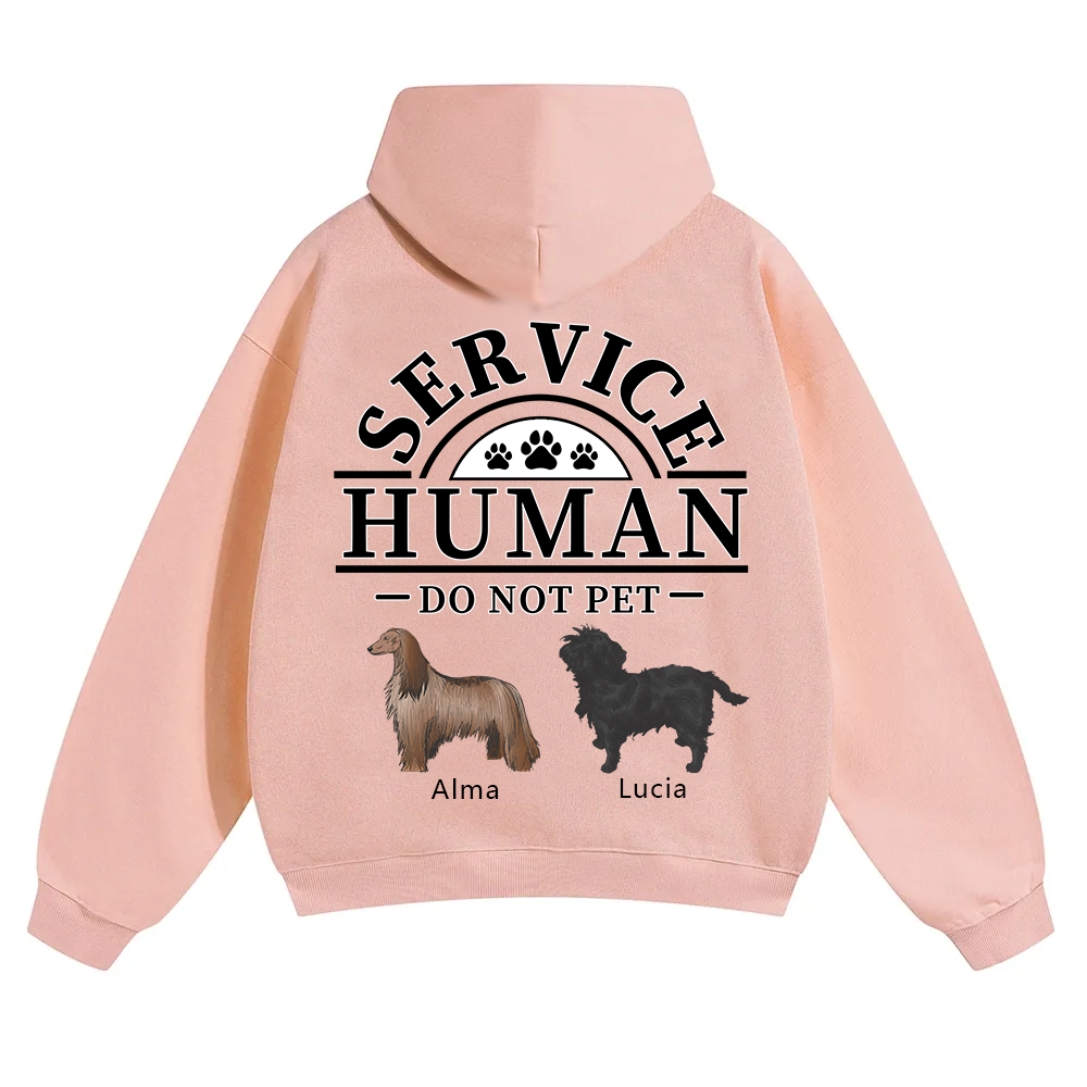 Service Human, Do Not Pet 2 - Personalized Custom Unisex Soild Color Hoodies wearishow