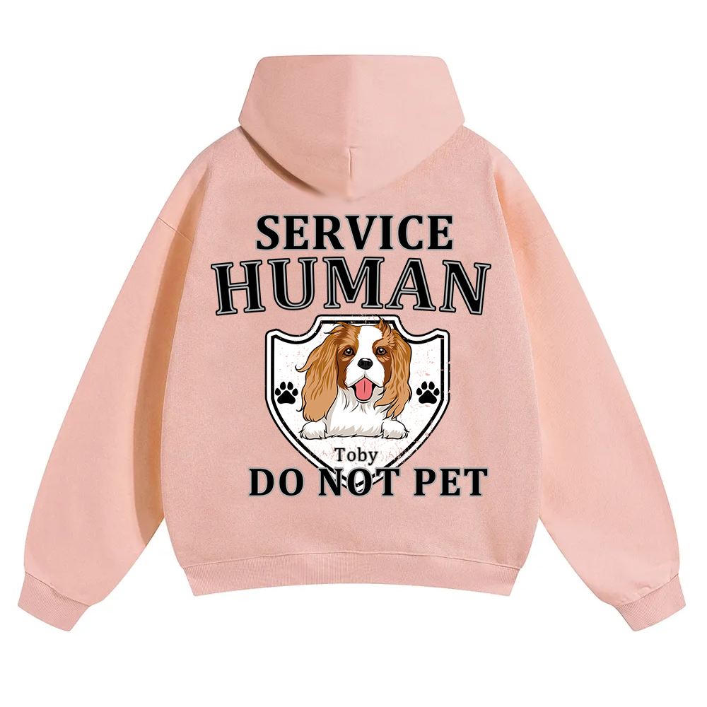  Service Human, Do Not Pet 10- Personalized Custom Unisex Soild Color Hoodies wearishow