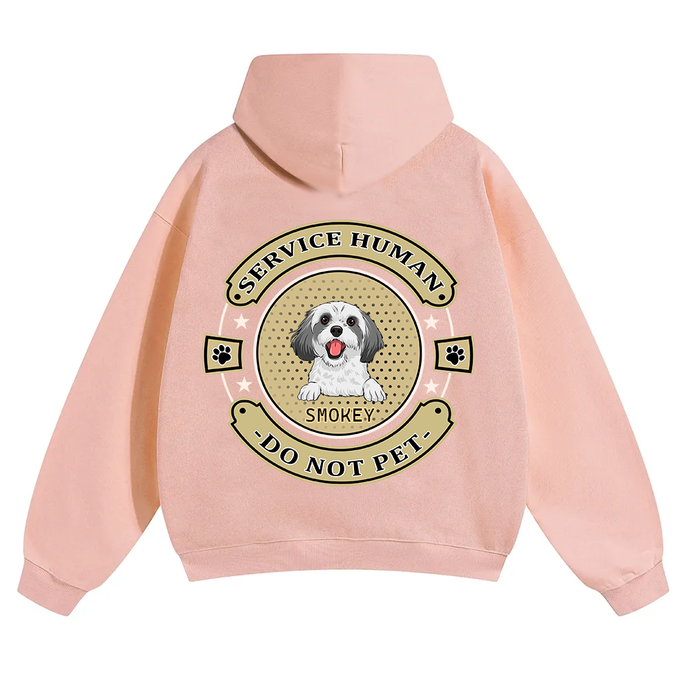 Service Human, Do Not Pet 14 - Personalized Custom Unisex Soild Color Hoodies wearishow