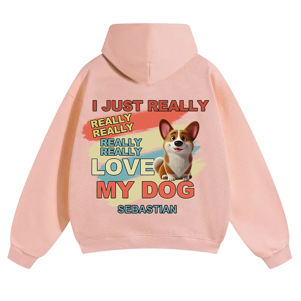 I Just Really Love My Dogs - Personalized Custom Unisex Soild Color Hoodies wearishow