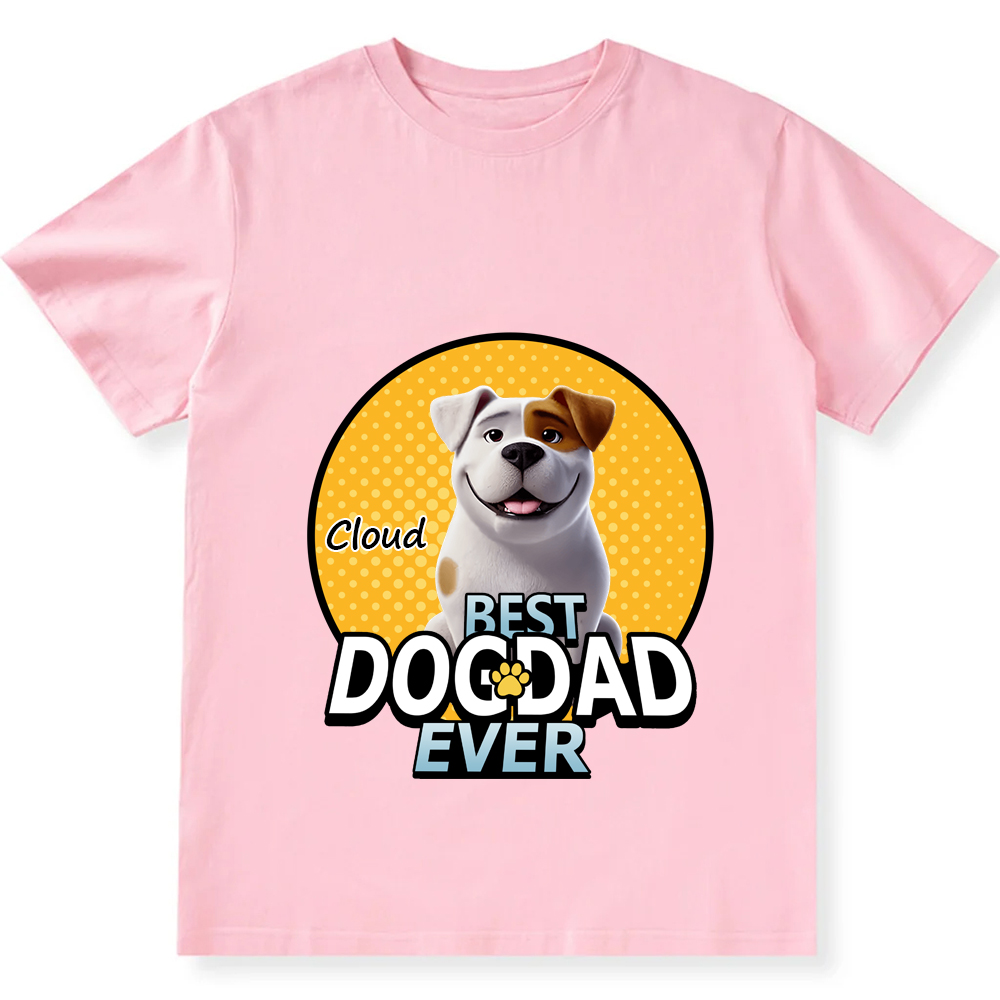 Best Dog Mom For Furry Kid- Personalized Custom Unisex Fit Cotton T-Shirt wearishow