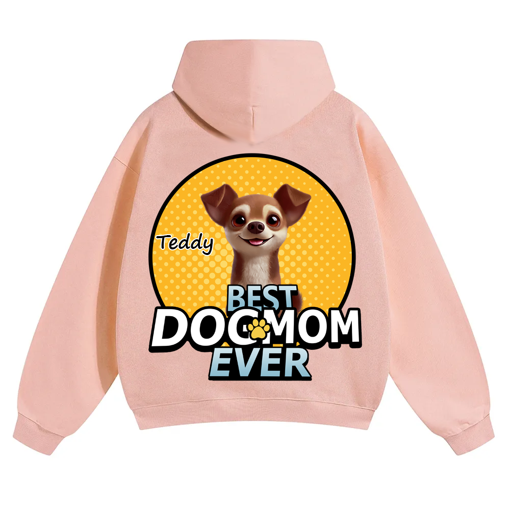 Best Dog Mom For Furry Kid - Personalized Custom Unisex Soild Color Hoodies wearishow