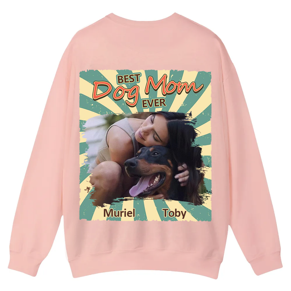 Retro Funny Dog Shirt Photo - Personalized Custom Unisex Casual Crewneck Sweatshirt wearishow