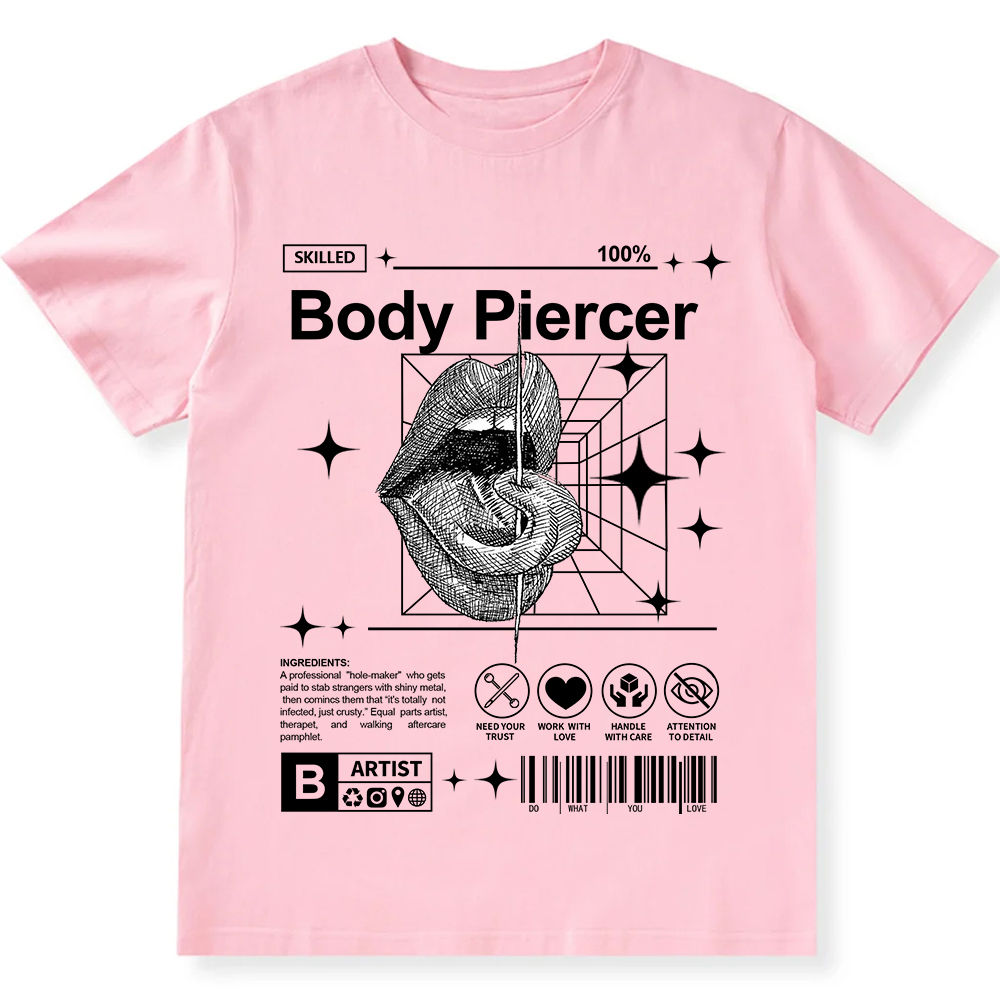 Body Piercer Casual Unisex Fit Cotton T-Shirt wearishow