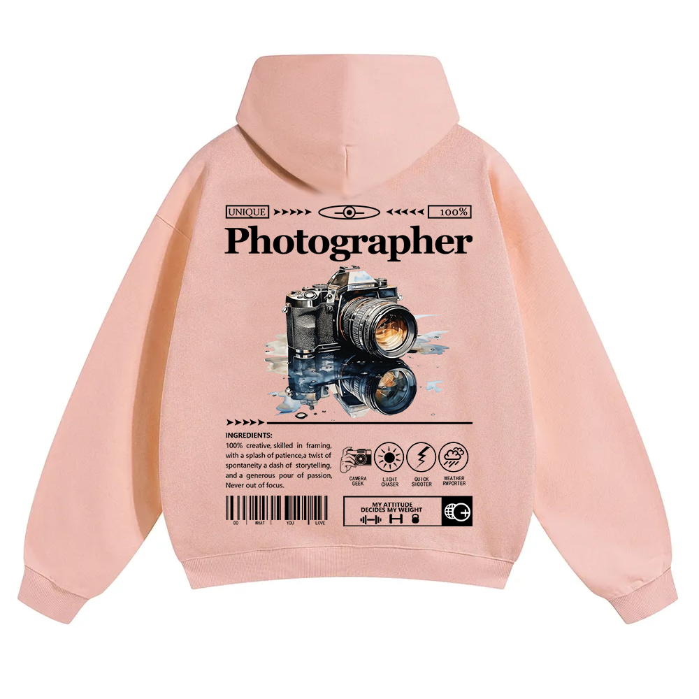 Photographer Unisex Solid Color Hoodie wearishow