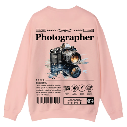 Photographer Casual Crewneck Sweatshirt wearishow