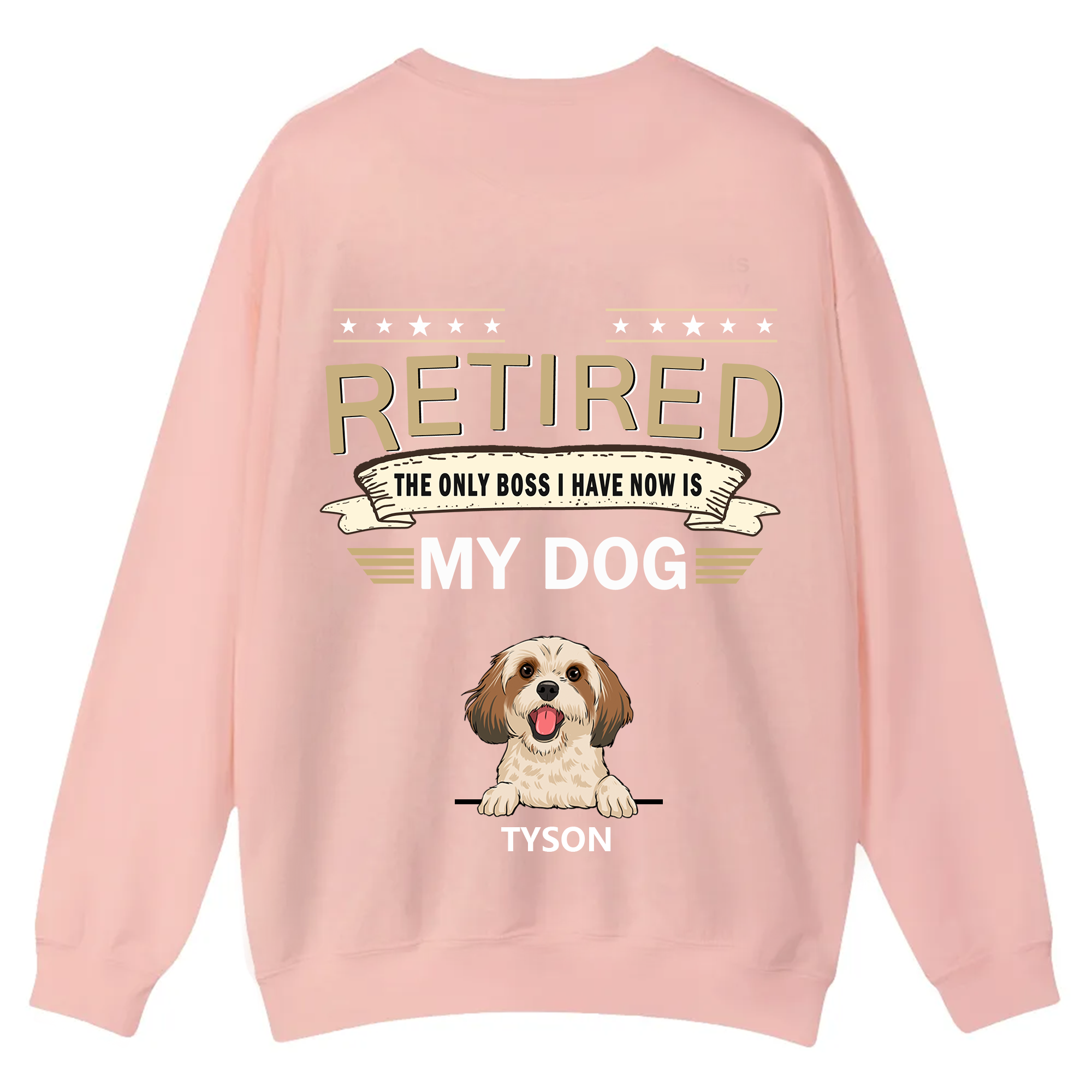 The Only Boss I Have - Personalized Custom Unisex Casual Crewneck Sweatshirt