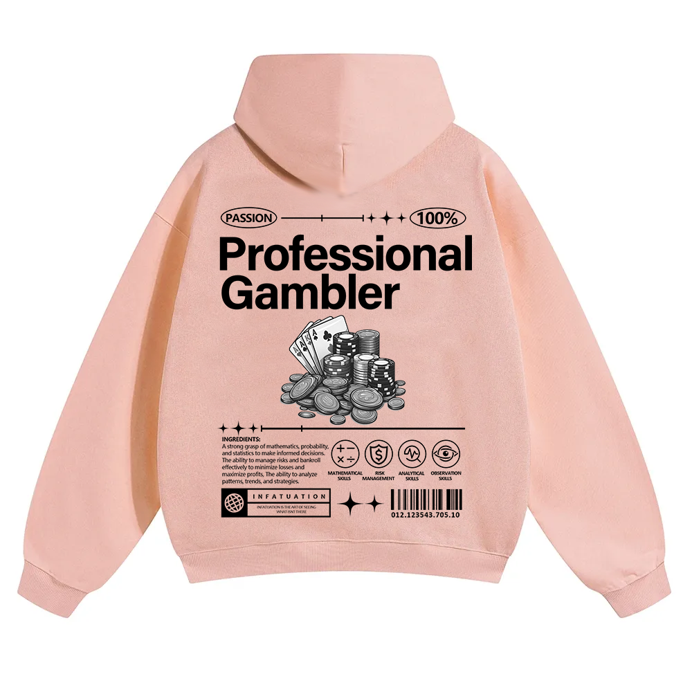 Professional Gambler Unisex Solid Color Hoodie wearishow