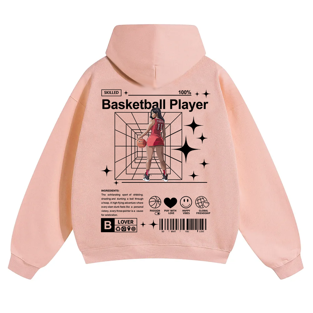 Basketball Player Unisex Solid Color Hoodie wearishow